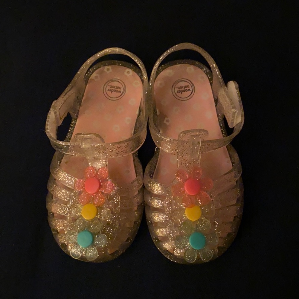 toddler glitter jelly sandals